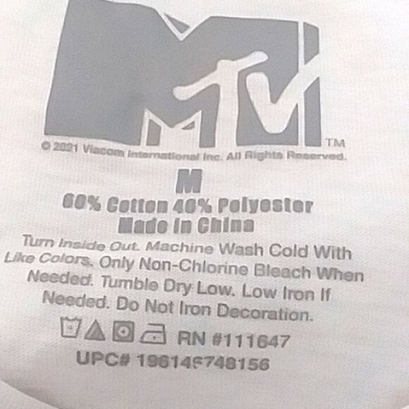 MTV Christmas T-Shirt with Christmas Sweater Motif Women's Cream Women's… - Picture 3 of 4